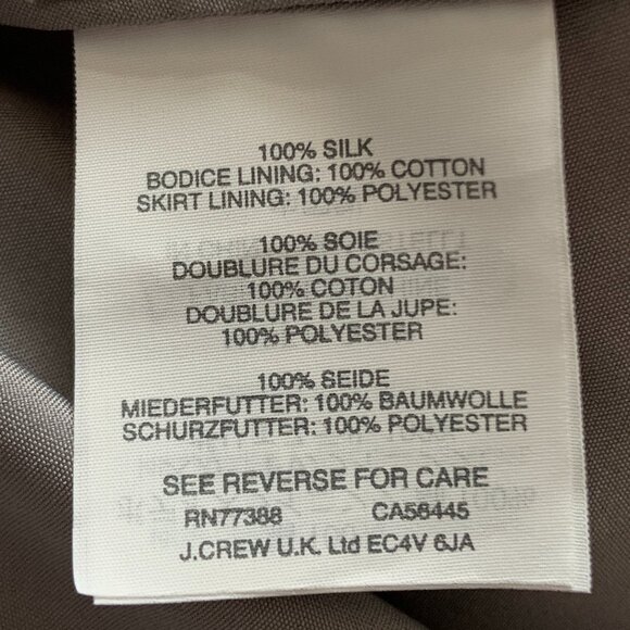 J Crew Arabelle Silk Chiffon Maxi Dress Sweetheart Grey Gray Pink Floral Size 6 - Picture 9 of 11